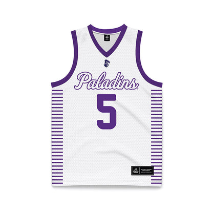 Furman - NCAA Women's Basketball : Raina McGowens - White Basketball Jersey-0