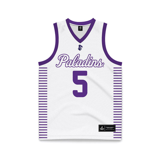 Furman - NCAA Women's Basketball : Raina McGowens - White Basketball Jersey-0