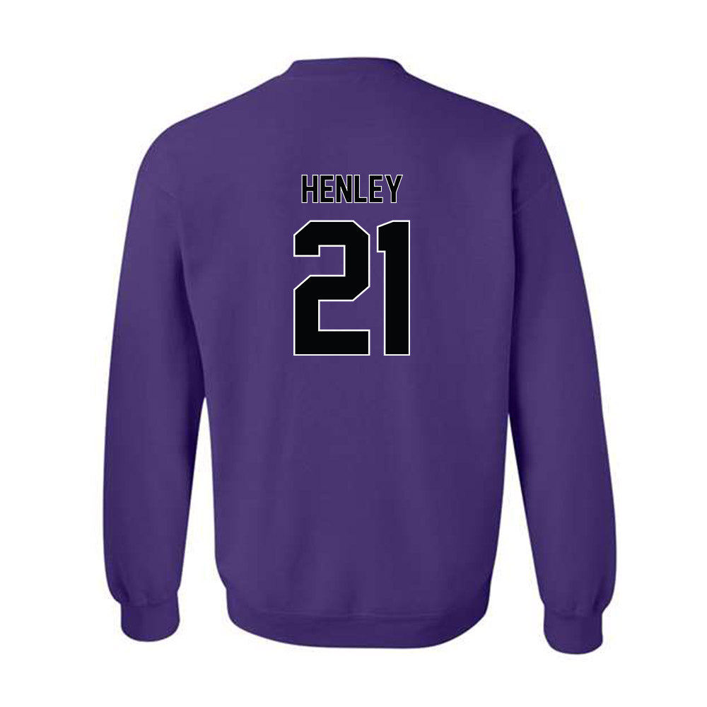 Furman - NCAA Women's Basketball : Niveya Henley - Replica Shersey Crewneck Sweatshirt-1