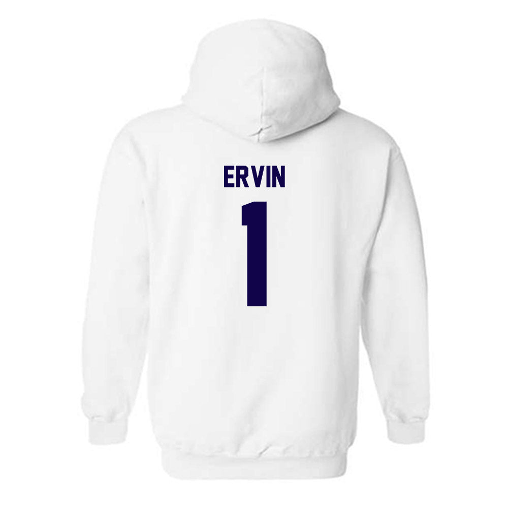 Furman - NCAA Women's Basketball : Alyssa Ervin - Replica Shersey Hooded Sweatshirt-1