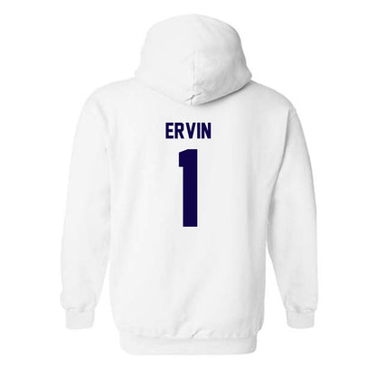 Furman - NCAA Women's Basketball : Alyssa Ervin - Replica Shersey Hooded Sweatshirt-1