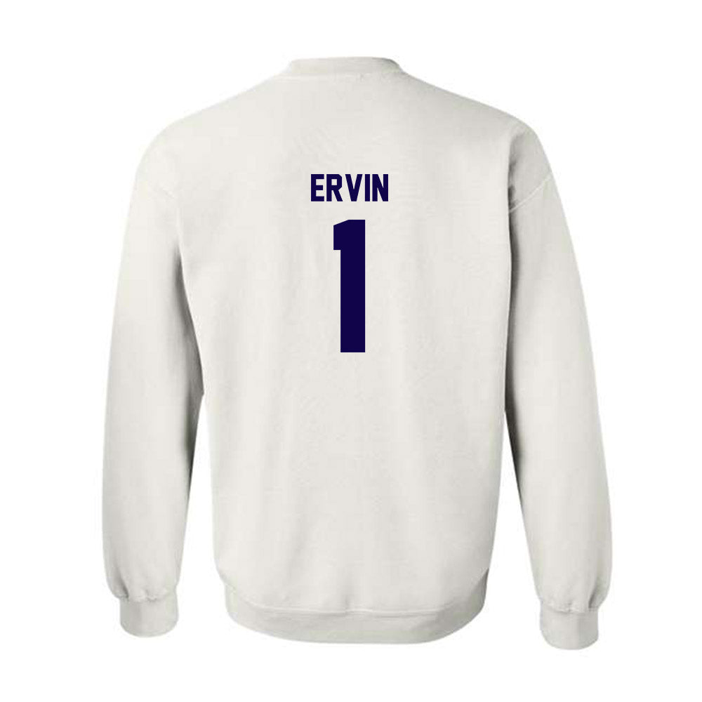 Furman - NCAA Women's Basketball : Alyssa Ervin - Replica Shersey Crewneck Sweatshirt-1