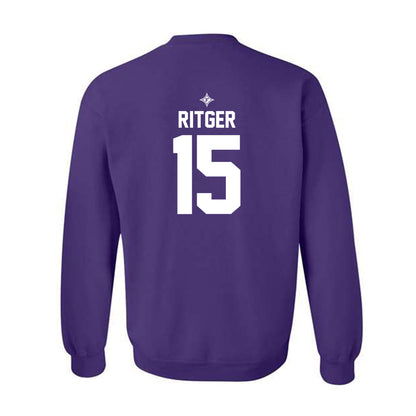Furman - NCAA Men's Basketball : Owen Ritger - Fashion Shersey Crewneck Sweatshirt-1