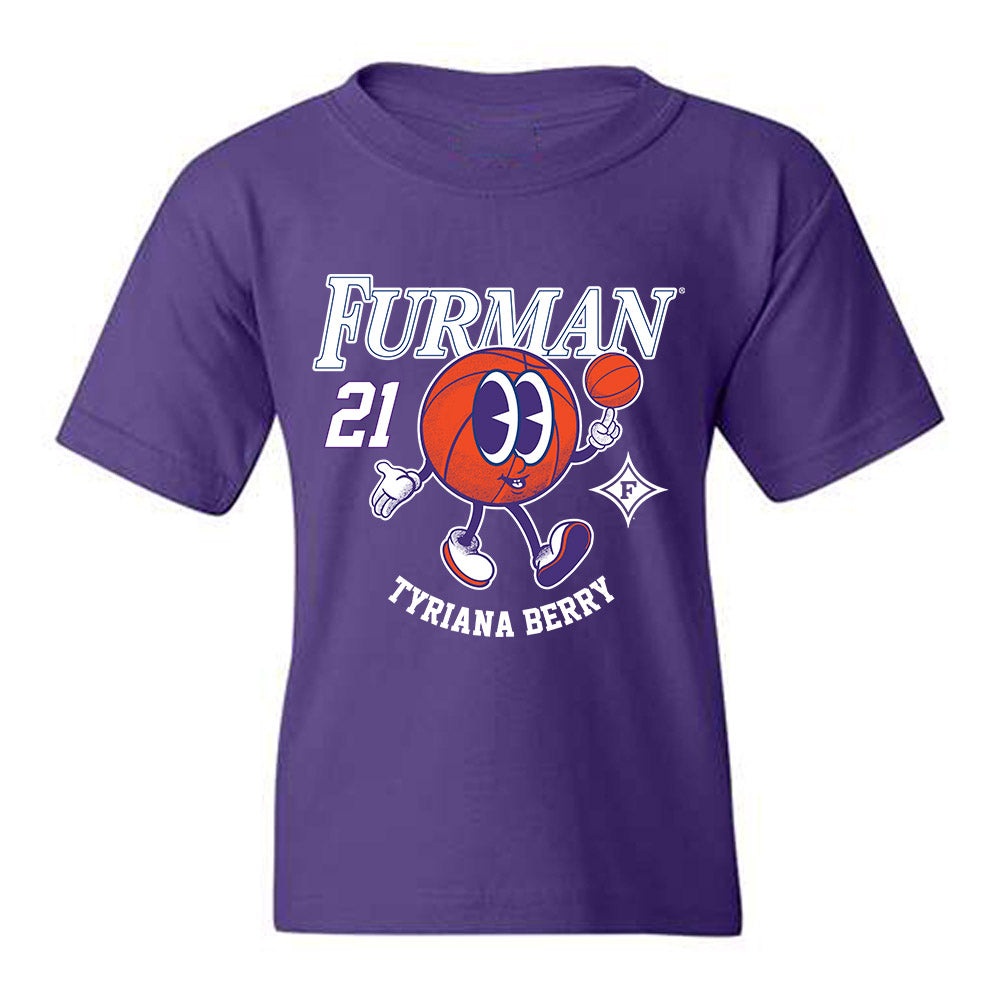 Furman - NCAA Women's Basketball : Tyriana Berry - Fashion Shersey Youth T-Shirt-0