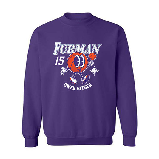 Furman - NCAA Men's Basketball : Owen Ritger - Fashion Shersey Crewneck Sweatshirt-0