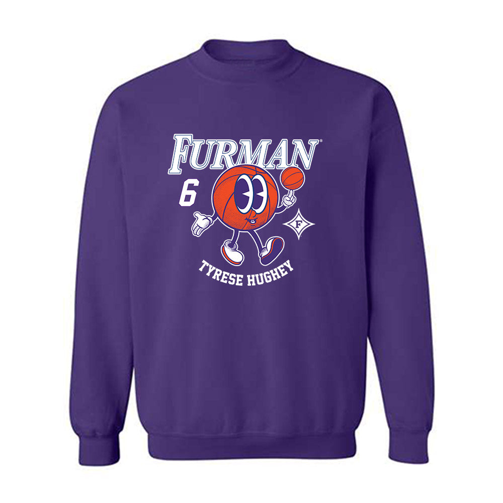 Furman - NCAA Men's Basketball : Tyrese Hughey - Fashion Shersey Crewneck Sweatshirt-0