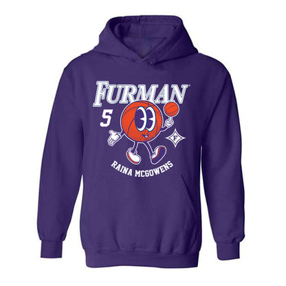 Furman - NCAA Women's Basketball : Raina McGowens - Fashion Shersey Hooded Sweatshirt-0