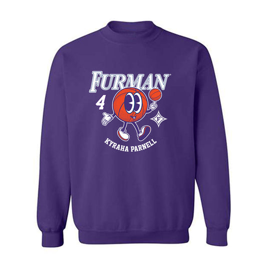 Furman - NCAA Women's Basketball : Kyraha Parnell - Fashion Shersey Crewneck Sweatshirt-0