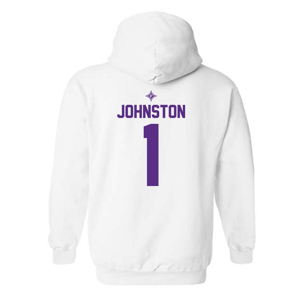Furman - NCAA Men's Basketball : Charles Johnston - Sports Shersey Hooded Sweatshirt-1
