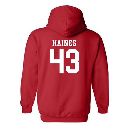 Rutgers - NCAA Baseball : Finn Haines - Classic Shersey Hooded Sweatshirt-1