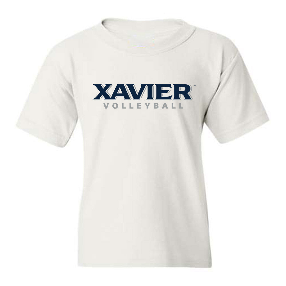 Xavier - NCAA Women's Volleyball : Catherine Flaharty - Youth T-Shirt