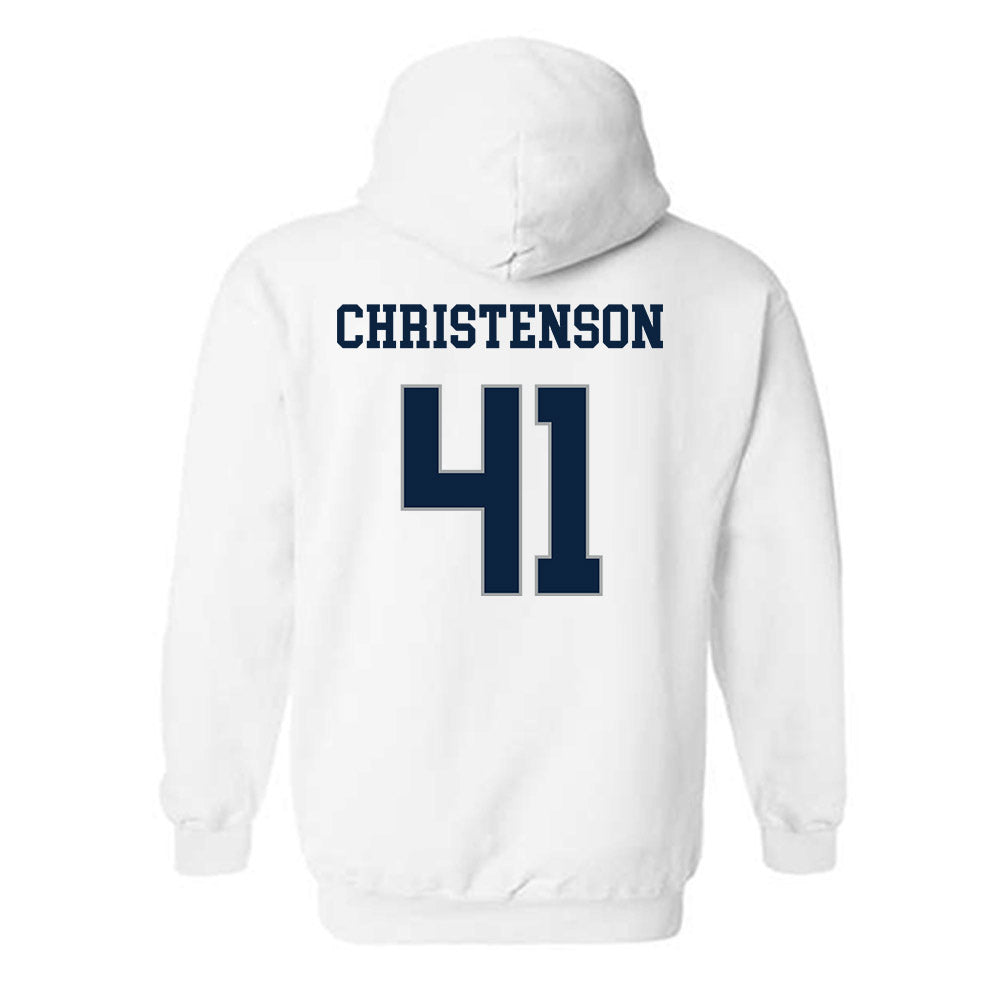 Xavier - NCAA Baseball : Carter Christenson - Classic Shersey Hooded Sweatshirt-1
