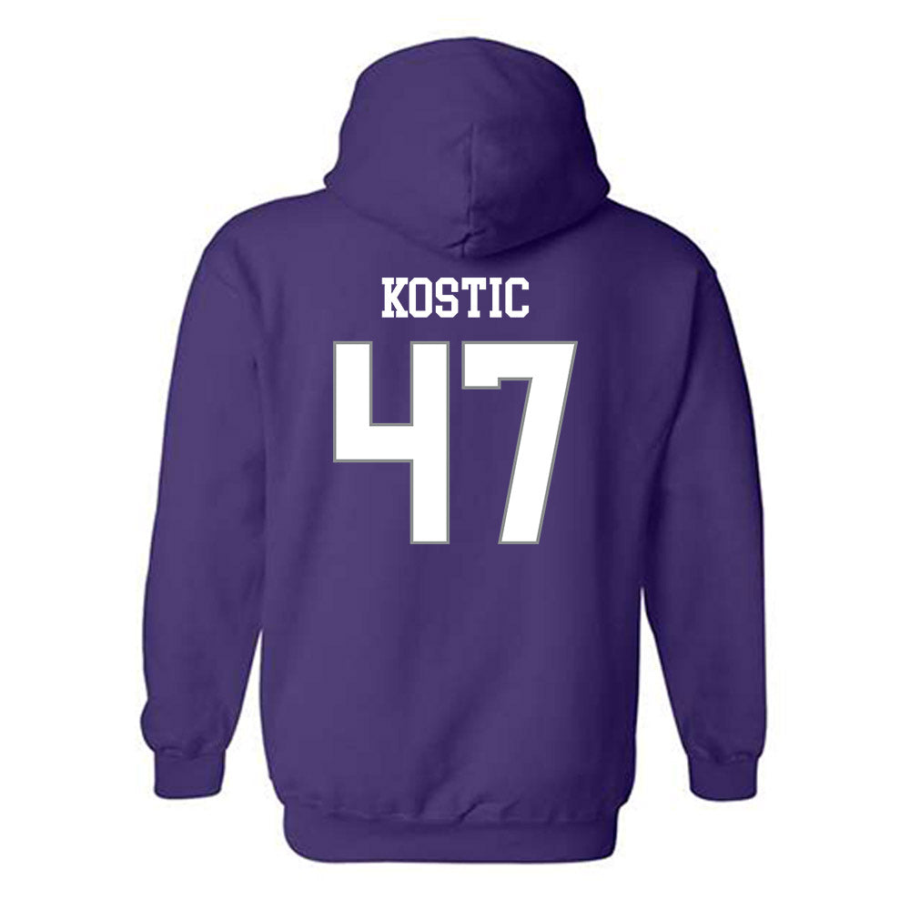 Kansas State - NCAA Men's Basketball : Andrej Kostic - Classic Shersey Hooded Sweatshirt-1