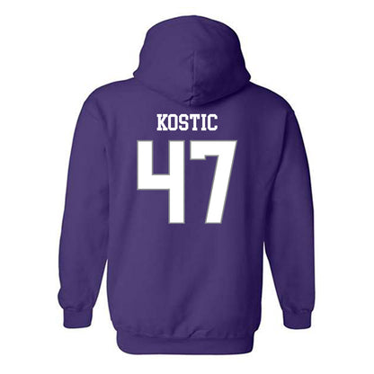 Kansas State - NCAA Men's Basketball : Andrej Kostic - Classic Shersey Hooded Sweatshirt-1