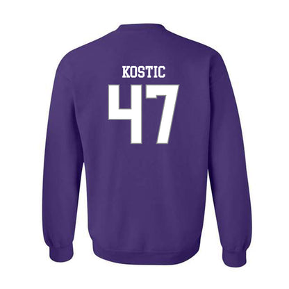 Kansas State - NCAA Men's Basketball : Andrej Kostic - Classic Shersey Crewneck Sweatshirt-1