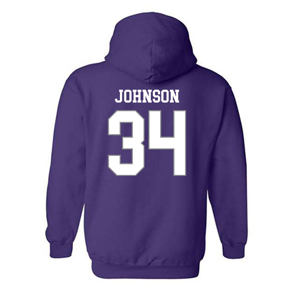 Kansas State - NCAA Men's Basketball : Nate Johnson - Classic Shersey Hooded Sweatshirt-1