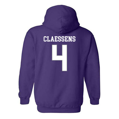 Kansas State - NCAA Women's Basketball : Nastja Claessens - Classic Shersey Hooded Sweatshirt-1