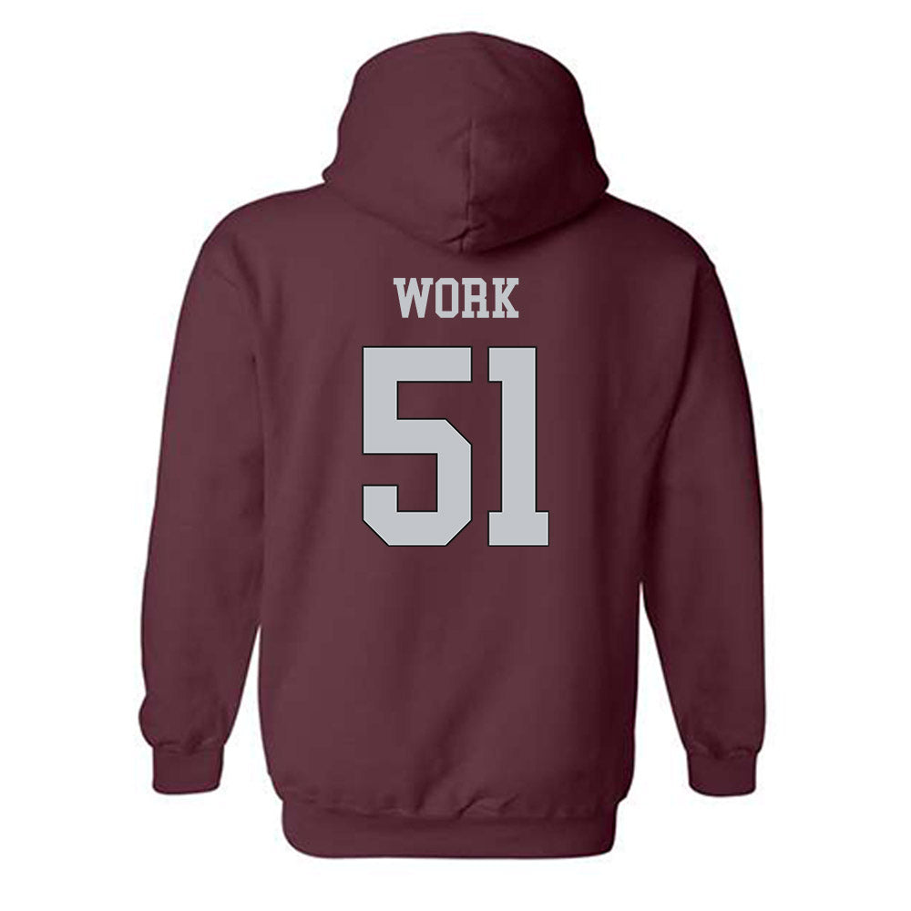 Mississippi State - NCAA Football : Luke Work - Sports Shersey Hooded Sweatshirt-1