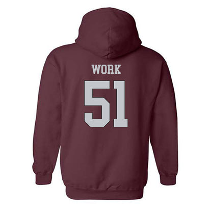 Mississippi State - NCAA Football : Luke Work - Sports Shersey Hooded Sweatshirt-1