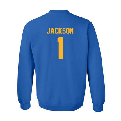 Pittsburgh - NCAA Men's Basketball : Dishon Jackson - Classic Shersey Crewneck Sweatshirt-1