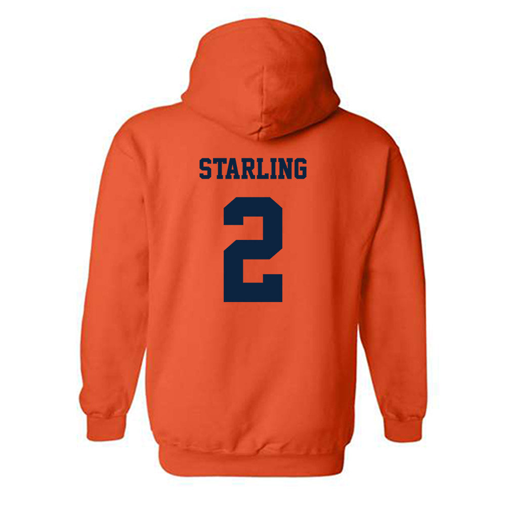 Syracuse - NCAA Men's Basketball : JJ Starling - Classic Shersey Hooded Sweatshirt-1