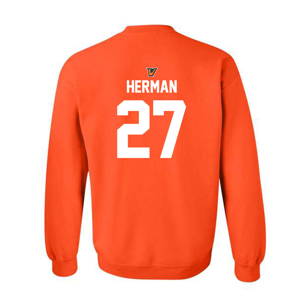 UTRGV - NCAA Football : Justin Herman - Classic Shersey Crewneck Sweatshirt-1