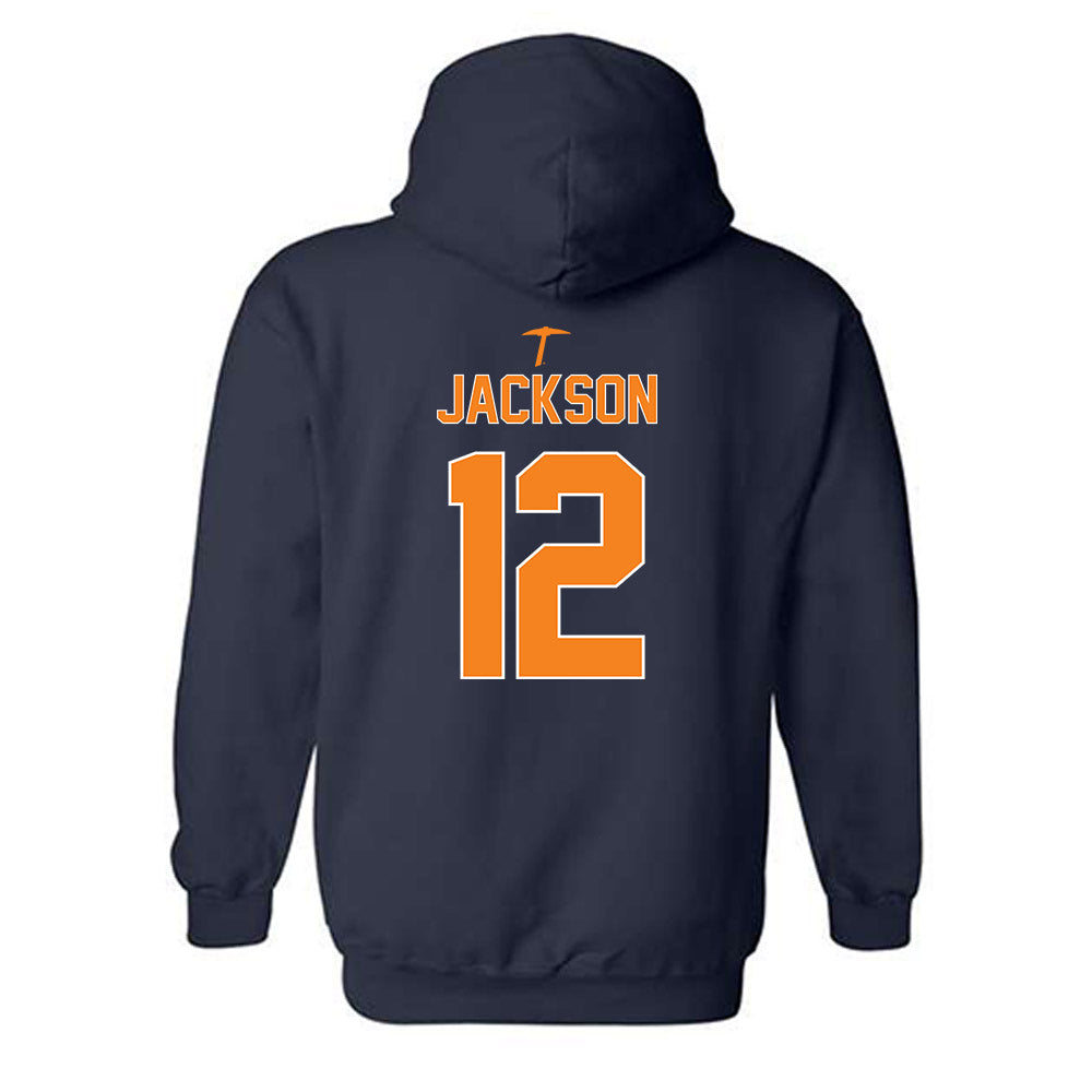 UTEP - Men's Basketball Legends : Stefon Jackson - Classic Shersey Hooded Sweatshirt-1