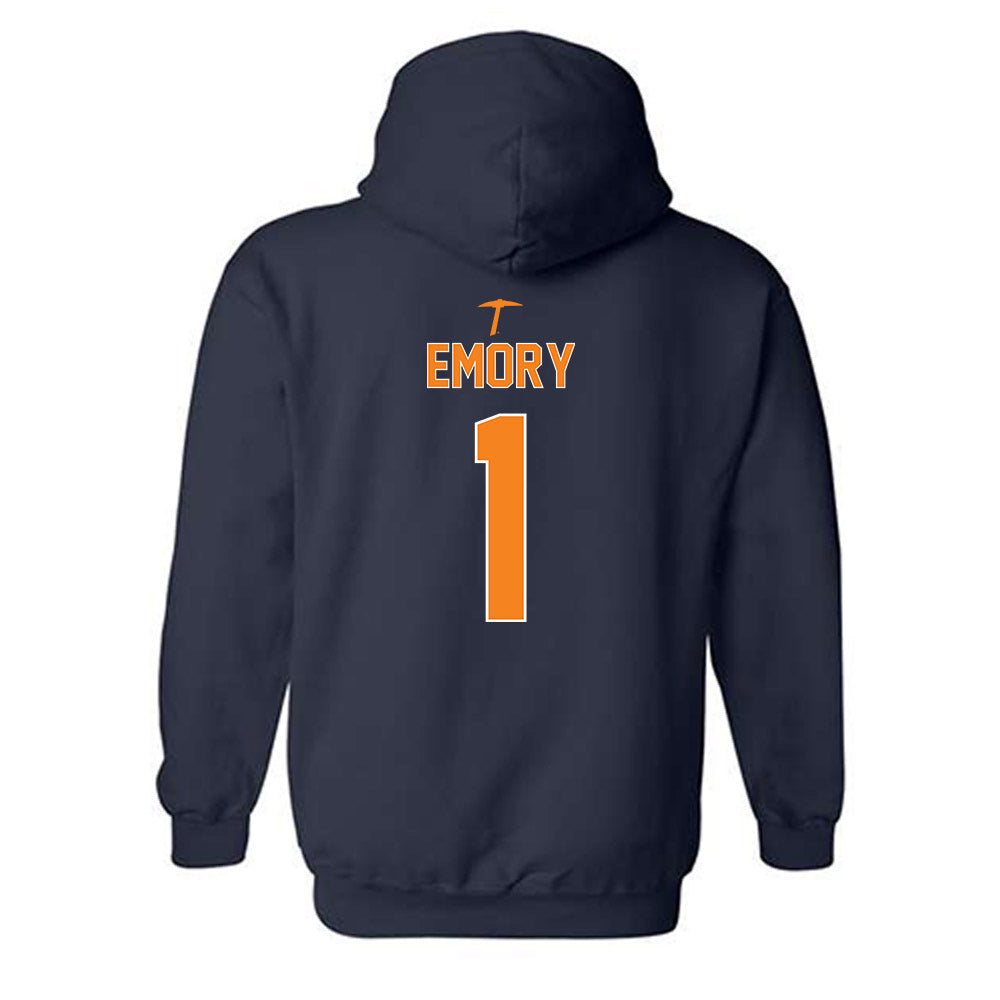 UTEP - NCAA Football : Ashten Emory - Classic Shersey Hooded Sweatshirt-1