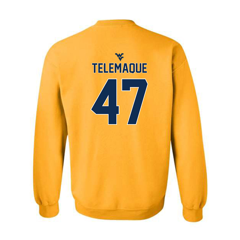 West Virginia - NCAA Football : Wilnerson Telemaque - Classic Shersey Crewneck Sweatshirt-1