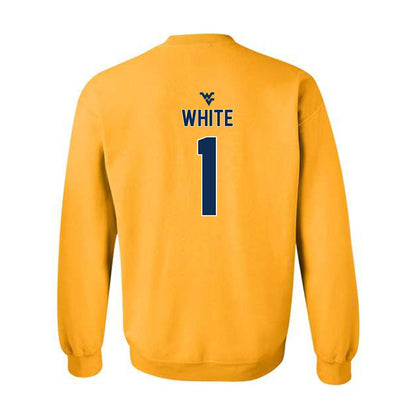West Virginia - NCAA Football : Jahiem White - Classic Shersey Crewneck Sweatshirt-1