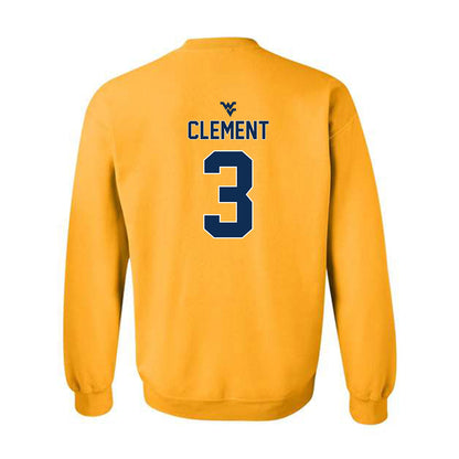West Virginia - NCAA Football : Hudson Clement - Classic Shersey Crewneck Sweatshirt-1