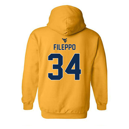 West Virginia - NCAA Football : Chris Fileppo - Classic Shersey Hooded Sweatshirt-1