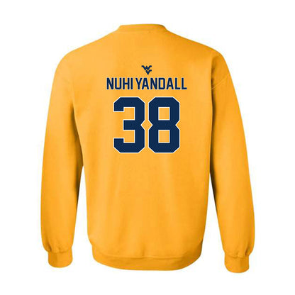 West Virginia - NCAA Football : Caleb Nuhi-Yandall - Classic Shersey Crewneck Sweatshirt-1
