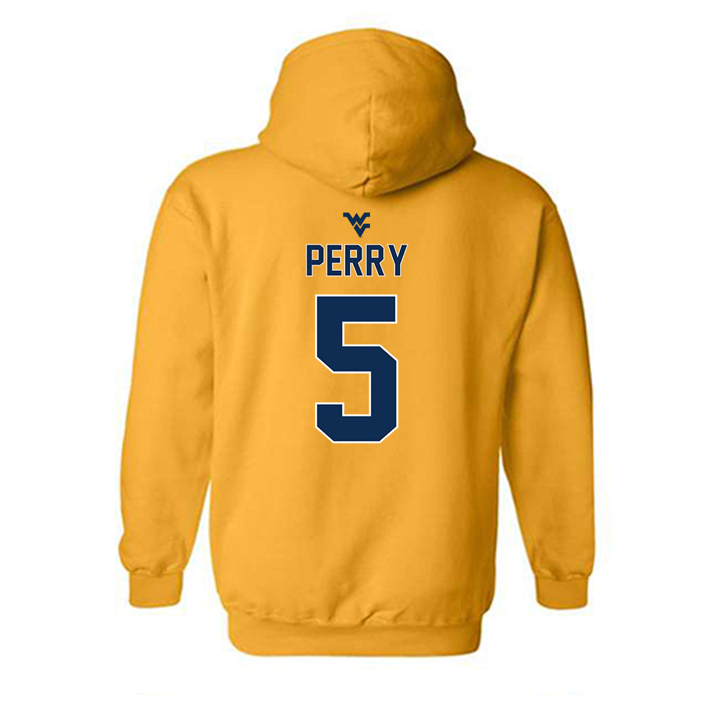 West Virginia - NCAA Football : Fred Perry - Classic Shersey Hooded Sweatshirt-1