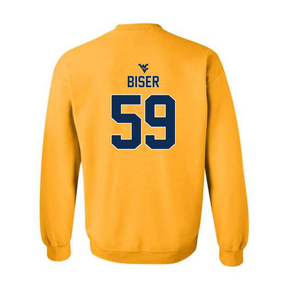 West Virginia - NCAA Football : Jackson Biser - Classic Shersey Crewneck Sweatshirt-1
