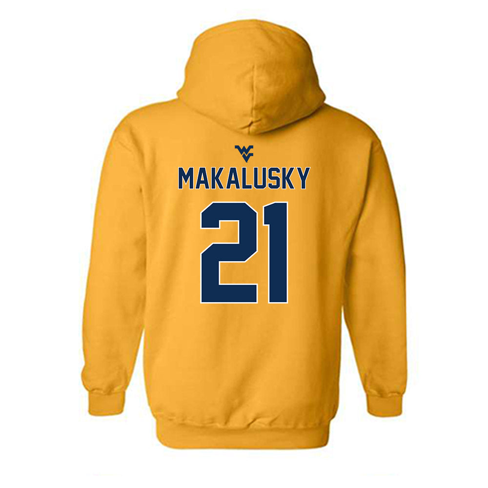 West Virginia - NCAA Women's Basketball : Riley Makalusky - Classic Shersey Hooded Sweatshirt-1