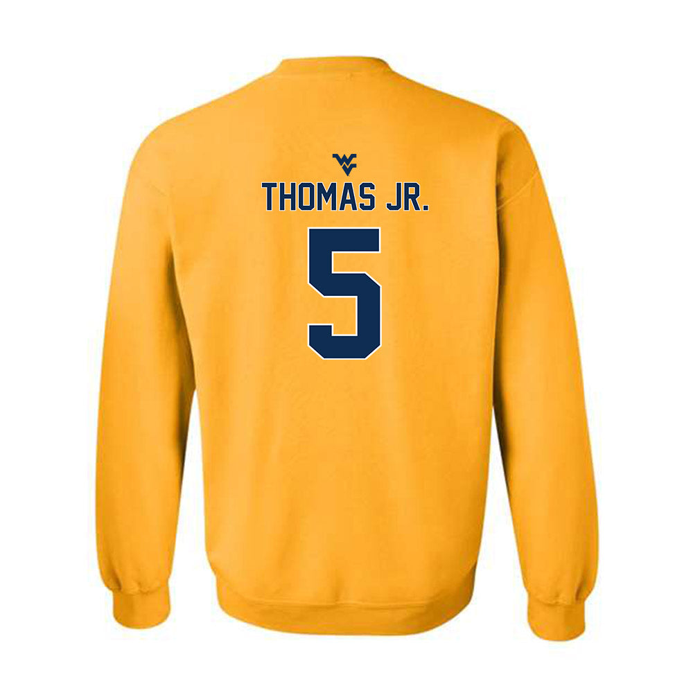 West Virginia - NCAA Men's Basketball : DJ Thomas Jr. - Classic Shersey Crewneck Sweatshirt-1