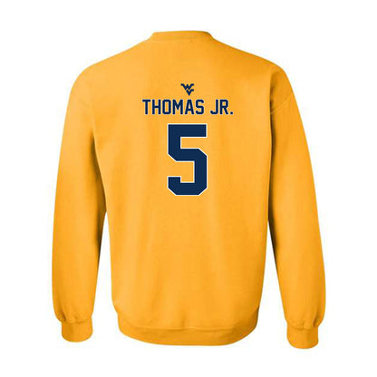 West Virginia - NCAA Men's Basketball : DJ Thomas Jr. - Classic Shersey Crewneck Sweatshirt-1