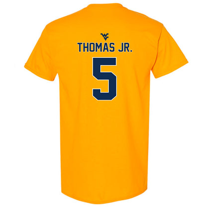 West Virginia - NCAA Men's Basketball : DJ Thomas Jr. - Classic Shersey T-Shirt-1
