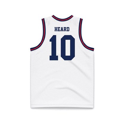Dayton - NCAA Men's Basketball : Bryce Heard - White Basketball Jersey-1