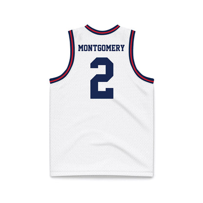 Dayton - NCAA Men's Basketball : De'Shayne Montgomery - White Basketball Jersey-1