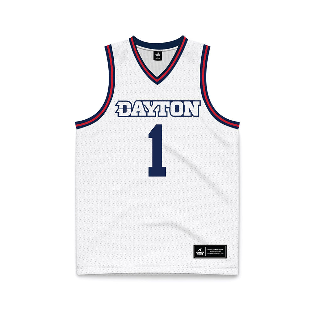 Dayton - NCAA Men's Basketball : Malcolm Thomas - White Basketball Jersey-0