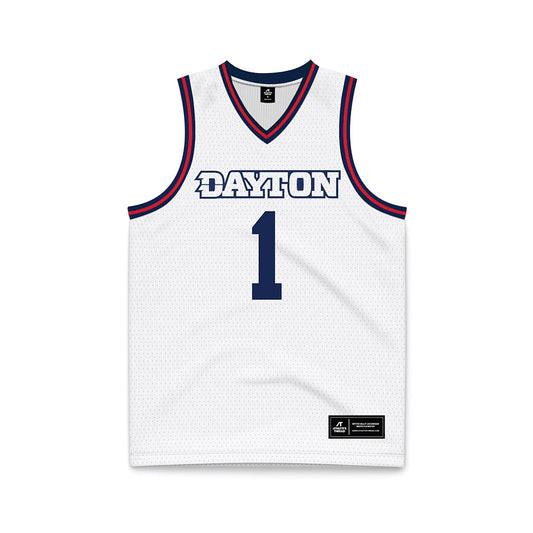 Dayton - NCAA Men's Basketball : Malcolm Thomas - White Basketball Jersey-0