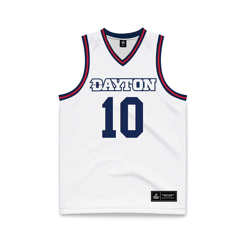 Dayton - NCAA Men's Basketball : Bryce Heard - White Basketball Jersey-0