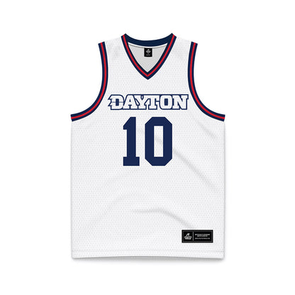 Dayton - NCAA Men's Basketball : Bryce Heard - White Basketball Jersey-0