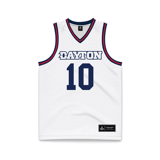 Dayton - NCAA Men's Basketball : Bryce Heard - White Basketball Jersey-0