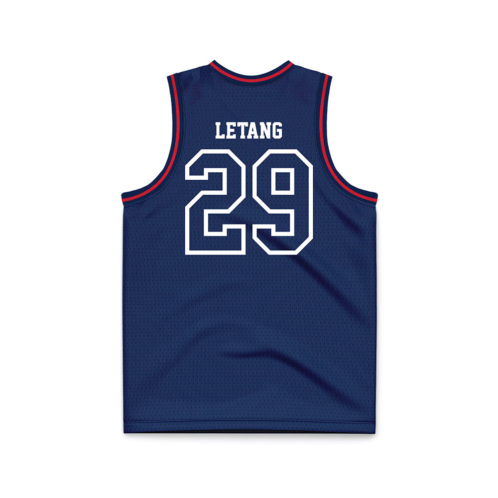 Dayton - NCAA Men's Basketball : Amael LEtang - Navy Basketball Jersey-1