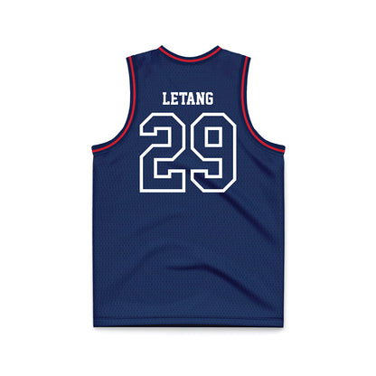 Dayton - NCAA Men's Basketball : Amael LEtang - Navy Basketball Jersey-1