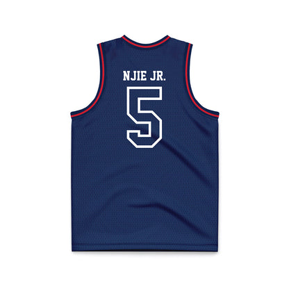 Dayton - NCAA Men's Basketball : Adam Njie Jr. - Navy Basketball Jersey-1