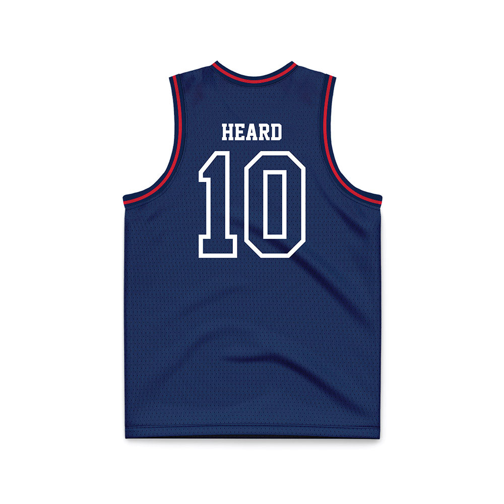 Dayton - NCAA Men's Basketball : Bryce Heard - Navy Basketball Jersey-1